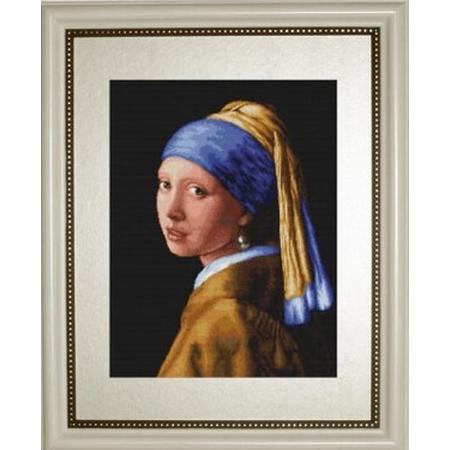 Borduurpakket Vermeer Meisje met de parel b467 | Luca S Borduurpakket